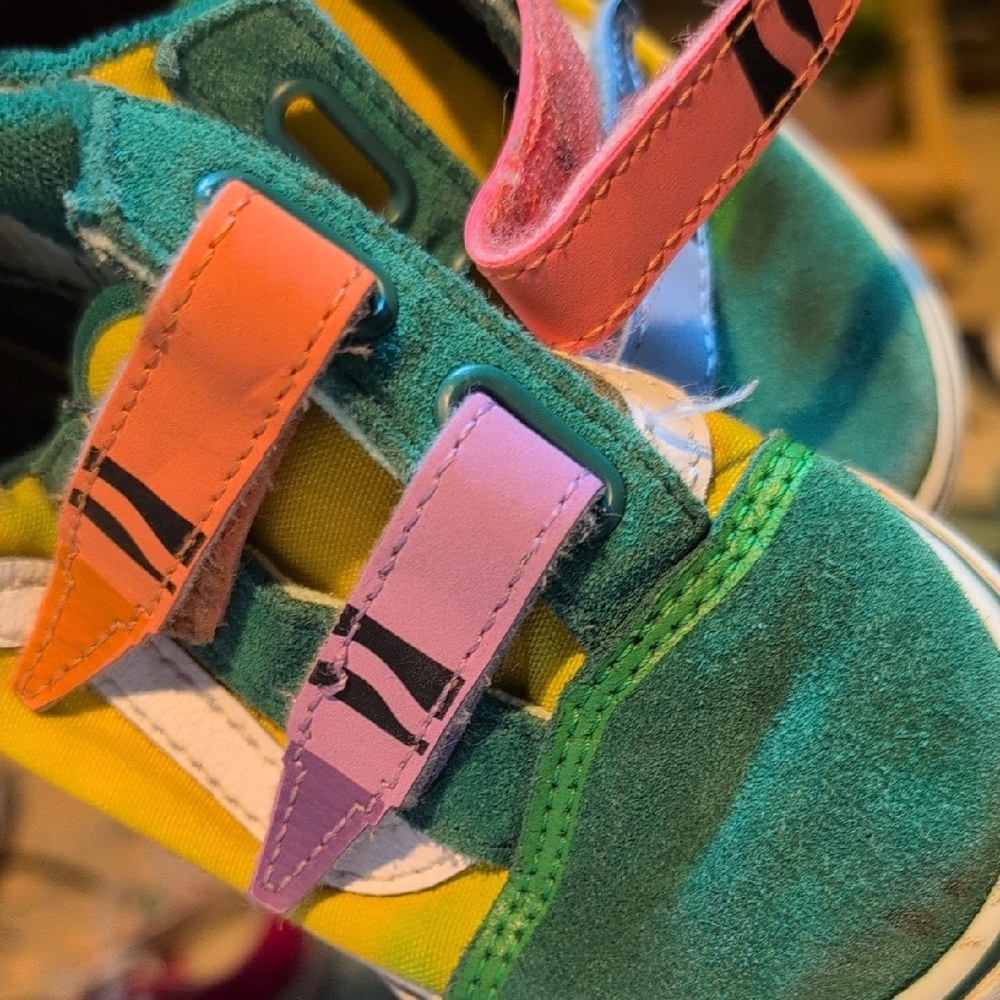 Vans Green and Yellow Sneakers Vibrant Style